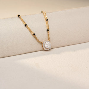 Elegant Halo Diamond Glow Mangalsutra
