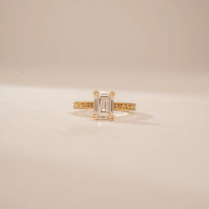 Classic Emerald Centre Diamond Ring