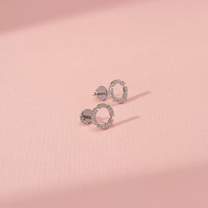 Brilliant Circle Pavé Diamond  Earring