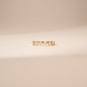 Delicate Alternating Shape Diamond Ring