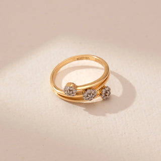 Trinity Blossom Cluster Diamond Ring