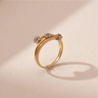 Trinity Blossom Cluster Diamond Ring