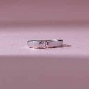 Shiny Minimalist Engagement Style Ring