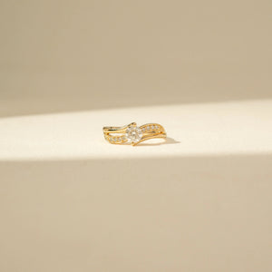 Luminous Split Shank Diamond Ring