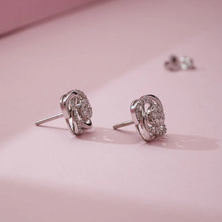 Radiant Loop Pavé Diamond Studs