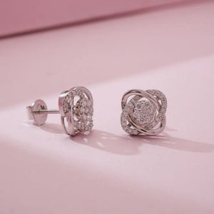 Radiant Loop Pavé Diamond Studs