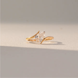 Pear Shape Flow Diamond Ring