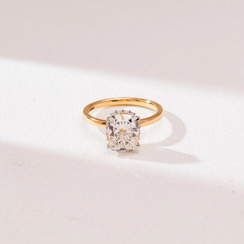 Modern Elongated Cushion Diamond Ring