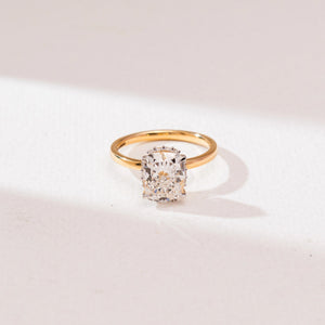 Modern Elongated Cushion Diamond Ring