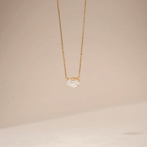 Oval Brilliant Cut Diamond Necklace
