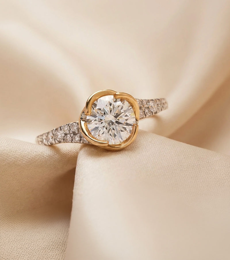 Hidden Halo Lab Grown Diamond Engagement Rings
