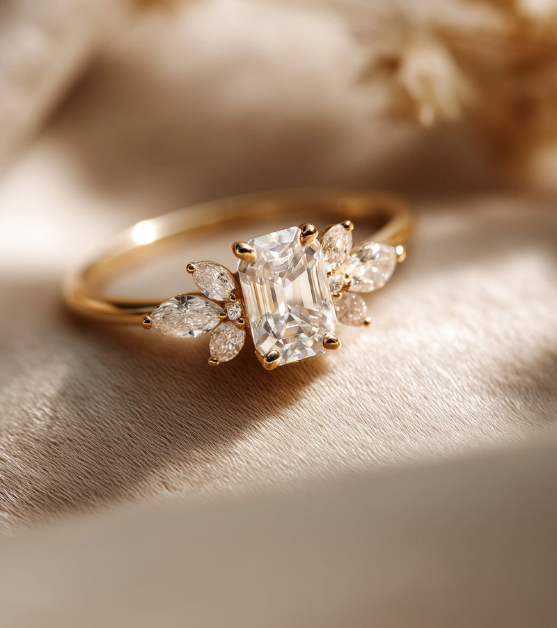 Marquise Cut Lab Grown Diamond Engagement Rings