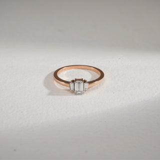 Top view of Triple Marquise Diamond Drop Earrings in 14KT hallmarked rose gold with push-pull closure. Each earring showcases three marquise-shaped diamond clusters in pavé halos, crafted with EF colour, VVS clarity diamonds. Total diamond weight is 1.21 carats, with a product weight of 4.12 grams.