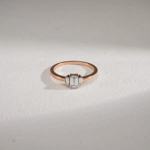 Rectangular Three-Stone Diamond Ring