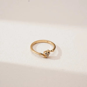 Golden Heart Trio Diamond Ring
