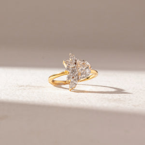 Floral Cluster Crown diamond Ring