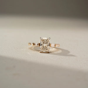 Elegant Radiant Diamond Solitaire Ring