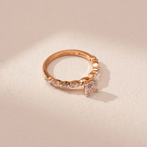 Radiant Trail Solitaire Diamond Ring