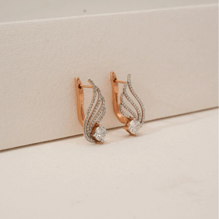 Wings of Light Diamond Stud Earrings