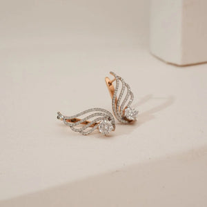 Wings of Light Diamond Stud Earrings