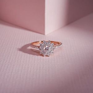 Majestic Blossom Radiant Diamond Ring