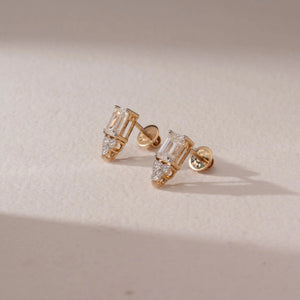 Luxe Emerald Drop diamond earring