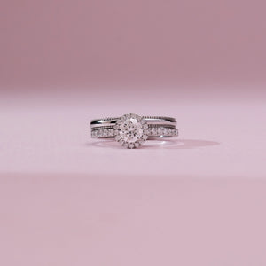 Timeless Pavé Accented Diamond Ring