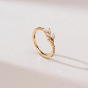 Marquise Leaf Branch Diamond Ring