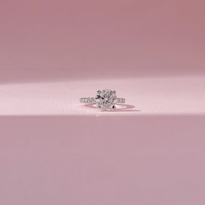 Refined Round Pavé Diamond Ring
