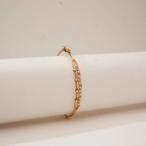 Infinity Wave Golden Diamond Bracelet
