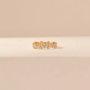 Floral Marquise Eternity Diamond Ring