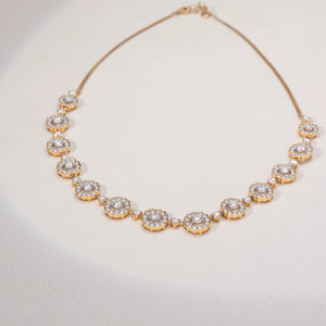 Royal Halo Circle Diamond Necklace