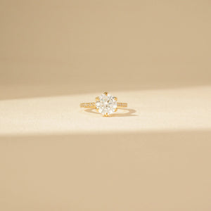 Sculpted Round Sparkle Diamond Ring