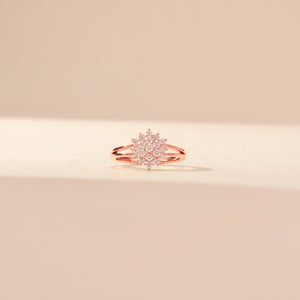Dazzling Blossom Cluster Diamond Ring