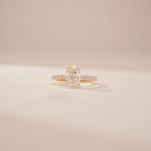 Oval Embrace Pave Diamond Ring