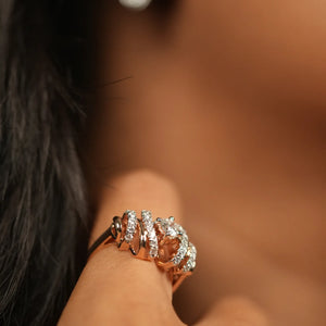 Radiant Knot Diamond Ring