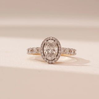 Radiant Oval Halo Diamond Ring