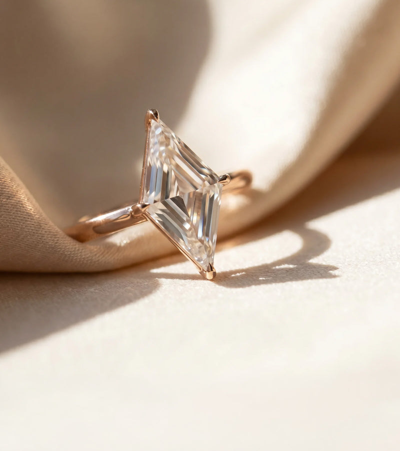 Kite Cut Lab Grown Diamond Engagement Ring