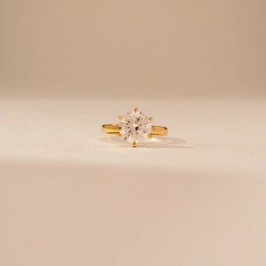 Dazzling Round Solitaire Diamond Ring
