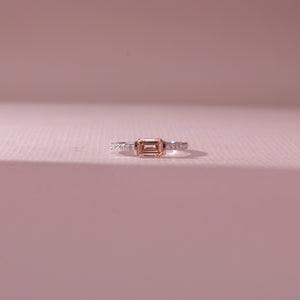 Champagne Emerald Glow diamond Ring