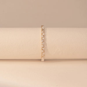 Sleek Heart Cut Diamond Bracelet