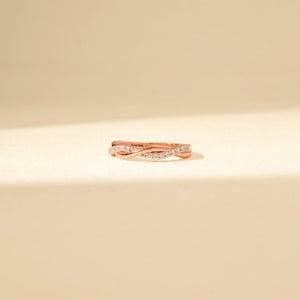 Eternal Interwoven Curve Diamond Ring