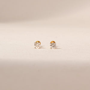 Petite Bloom Stud Diamond Earrings