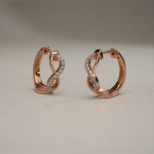 Infinity Knot Loop Stud Earrings