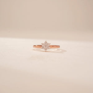 Round Flower Cluster Diamond Ring