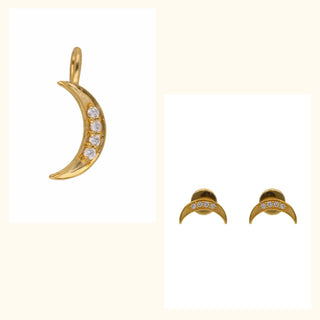 Set of 2|Lab Grown Diamond Jewelry Set | Pendant & Stud Earrings