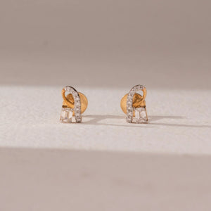 Twisted Loop Drop Diamond Earring
