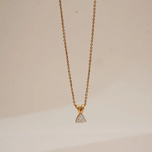 Minimalist Trillion Cut Diamond Necklace