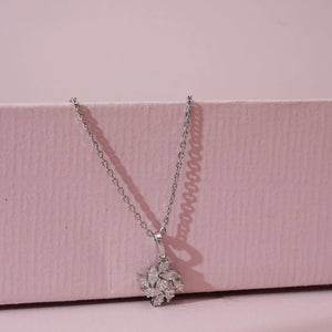 Marquise Petal Cluster Diamond Pendant