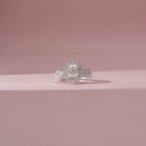 Majestic Emerald Symphony Diamond Ring